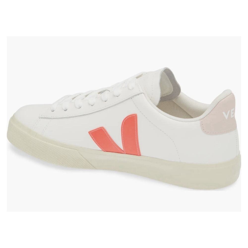 Veja White & Pink Campo Organic Recycled Canvas Sneaker •Women 38/ 7• Nice Cond - Picture 2 of 11